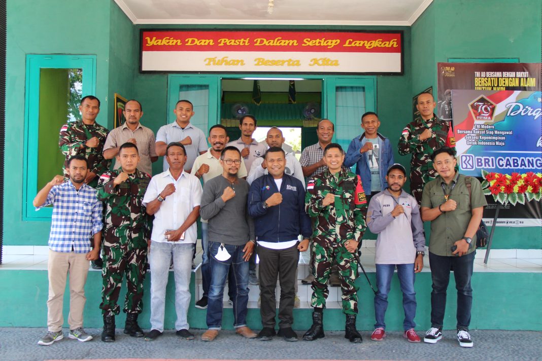 Sinergitas di Perbatasan Negara RI-RDTL, Satgas Pamtas RI-RDTL Yonif 741/GN Coffee Morning bersama Wartawan Pena Batas