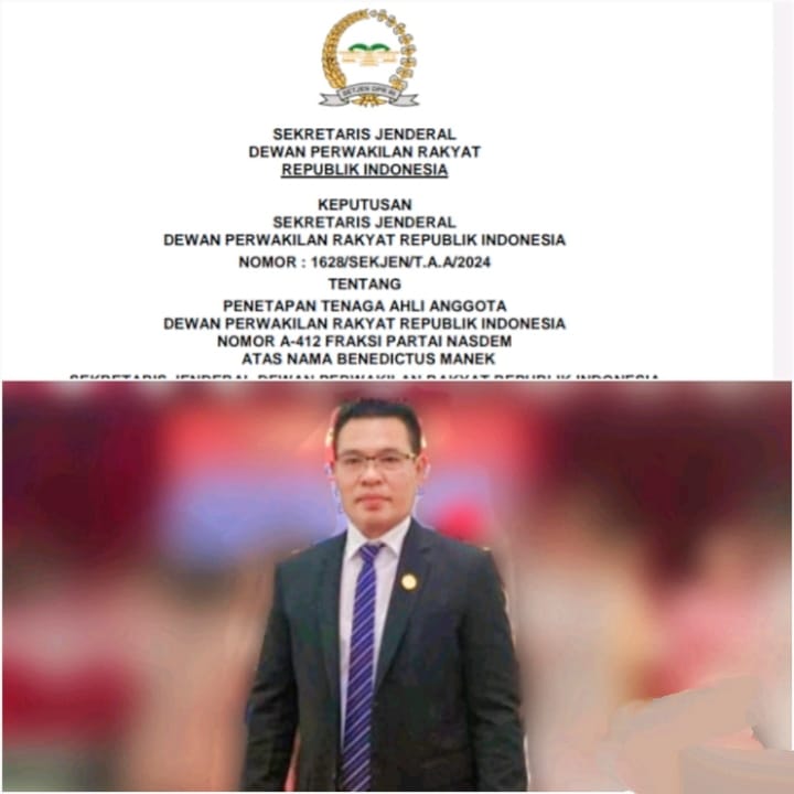 Benny Manek Dipercayakan Ketua Fraksi NasDem DPR RI Viktor Laiskodat Jadi Tenaga Ahlinya