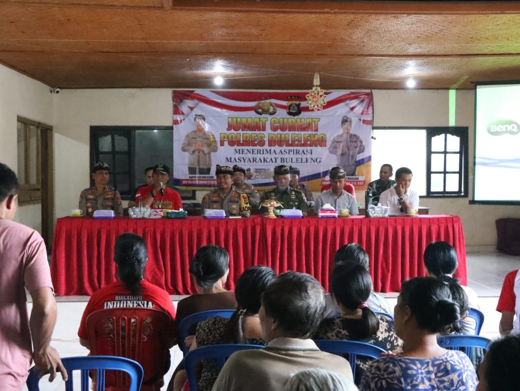 Jumat Curhat, Aparat Gaungkan Bahaya Narkoba dan Tertib Berkendara di Desa Pedawa