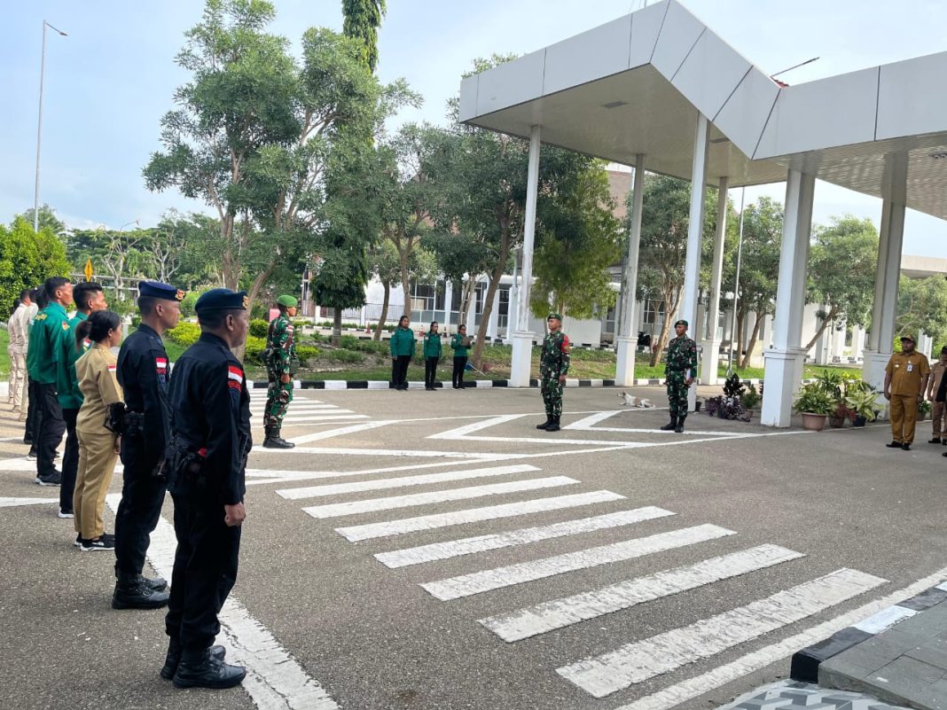 Perketat Pengamanan Perbatasan, Satgas Yonif 741/GN Laksanakan Apel Gabungan di PLBN Motamasin