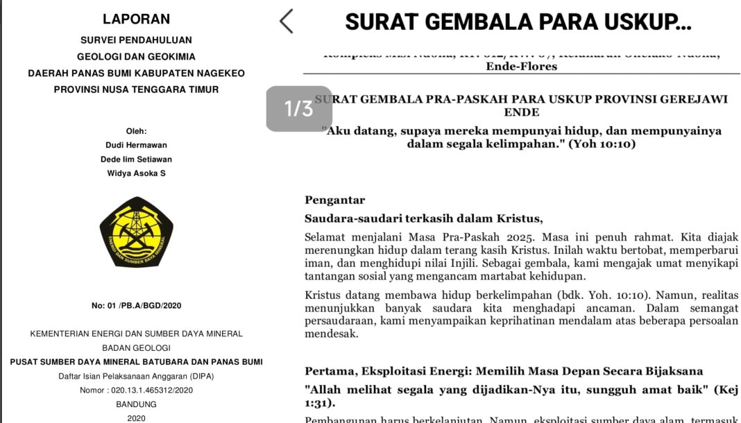 Ditolak Warga dan Enam Uskup Nusra, Kementerian ESDM Tetap Lakukan Survei Panas Bumi di Tiga Desa Nagekeo, Flores