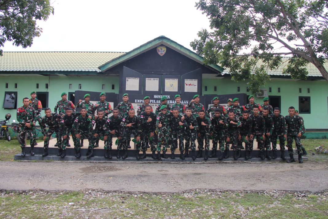Belasan Prajurit Yonif 741/GN Alami Kenaikan Pangkat Periode 1 April 2025 Saat Bertugas Sebagai Satgas Pamtas RI-RDTL Sektor Timur