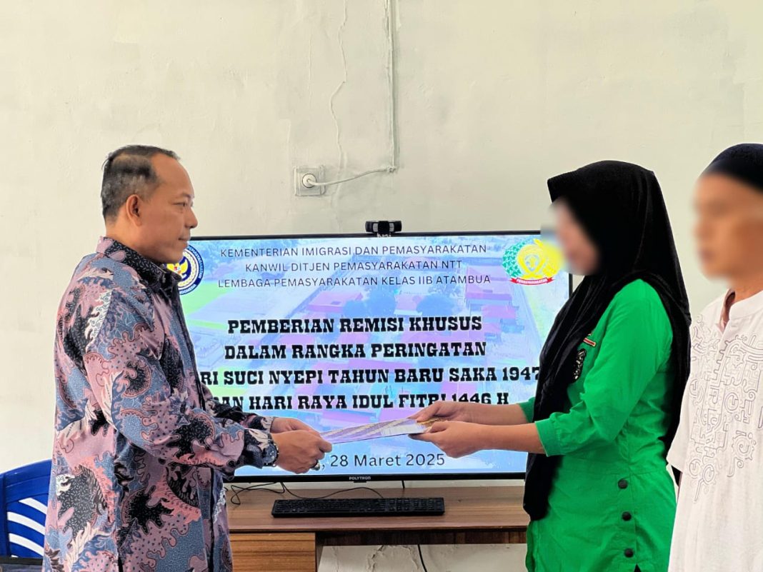 Hari Raya Idul Fitri 2025, Lapas Atambua Berikan Remisi Khusus Bagi 6 Orang WBP