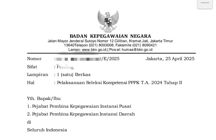 BKN Batal Jadwal Seleksi Administrasi PPPK Tahap II Seluruh Indonesia di 53 Titik Lokasi Mandiri Termasuk Belu. Ini Alasan Selengkapnya!