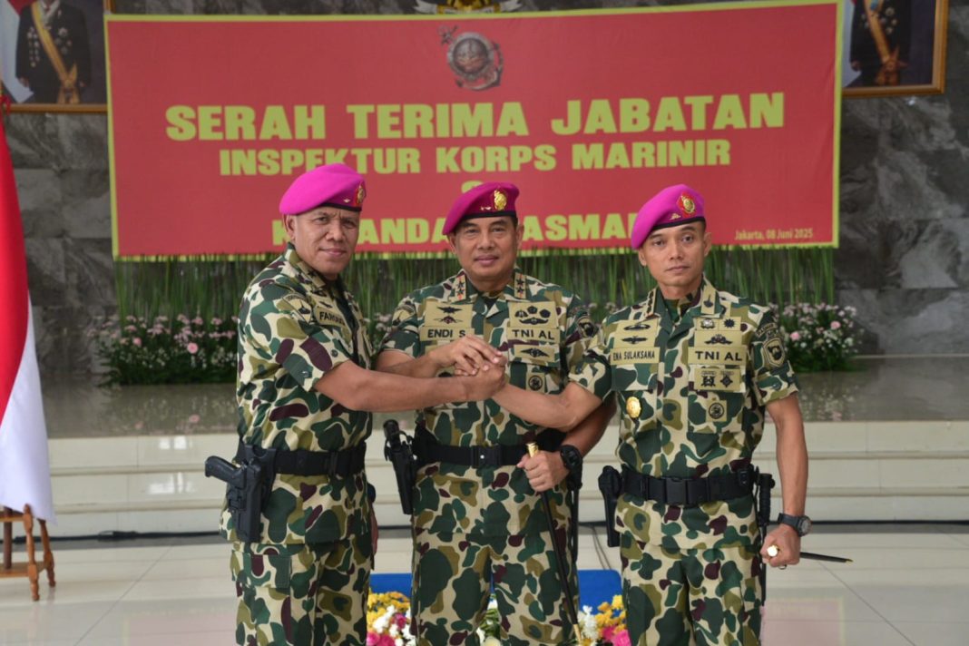 Kolonel Marinir Ena Sulaksana Resmi Pimpinan Prajurit Petarung Pasmar 1