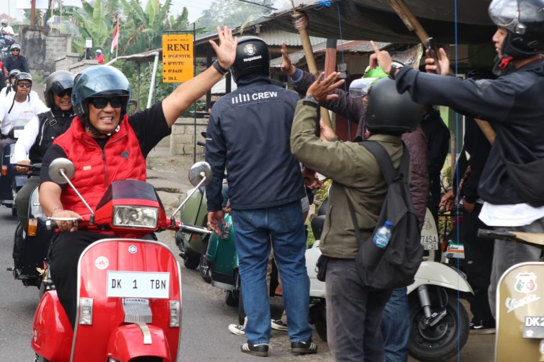 Bupati Sanjaya Sambut Antusias Event ke-2 Good Vespa di Kabupaten Tabanan