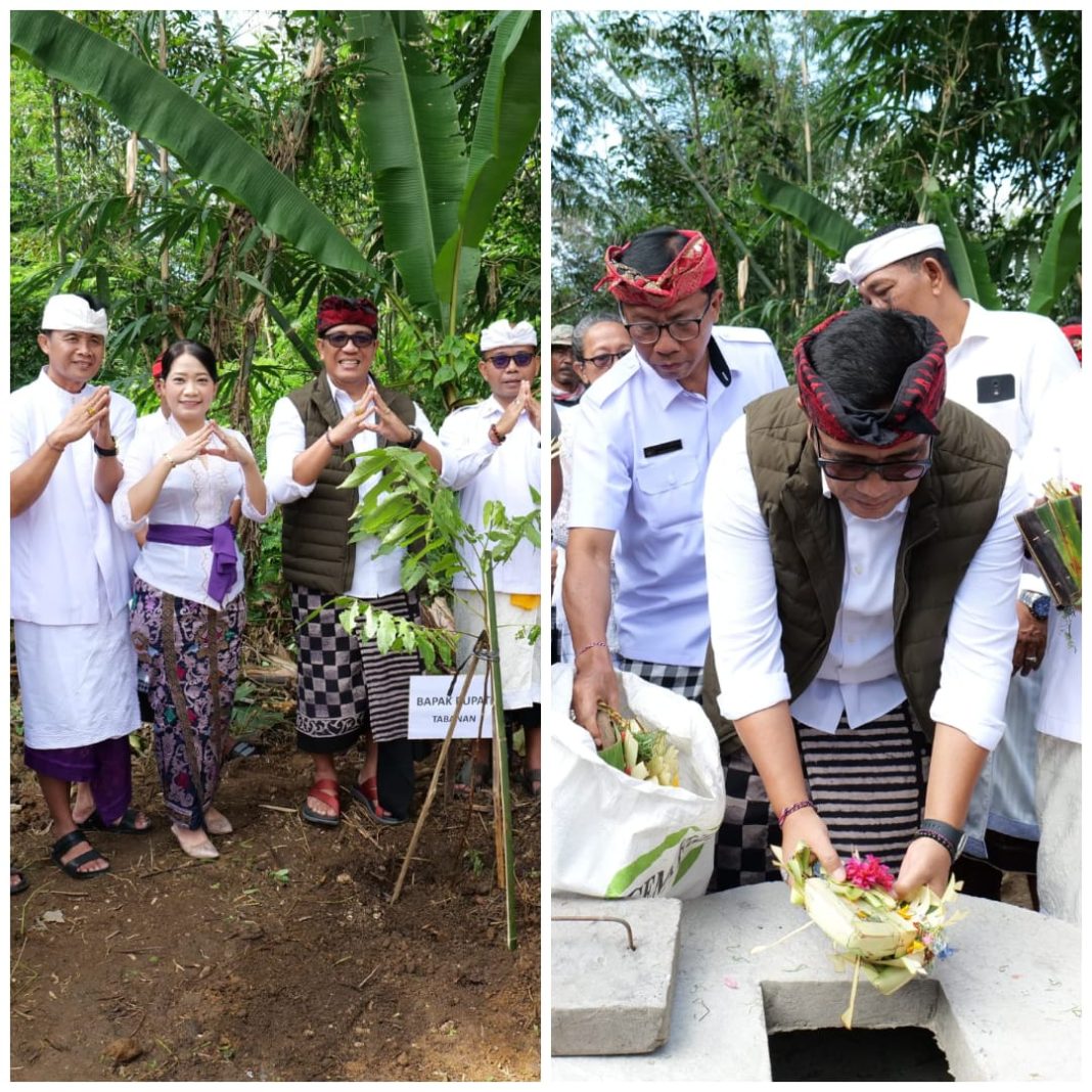 Bupati Sanjaya Pimpin Aksi Penghijauan dan Peresmian Teba Modern di Kawasan Pura Luhur Batukau