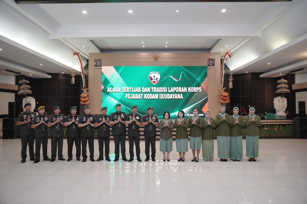 Kasdam IX/Udayana Pimpin Sertijab, Sejumlah Pejabat Kodam Resmi Berganti