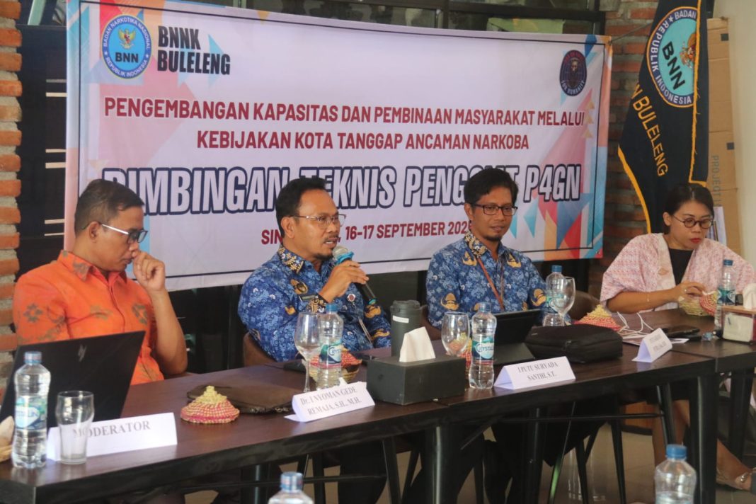 BNNK Buleleng Gelar Bimtek Penggiat P4GN, Perbekel Jadi Ujung Tombak Perang Melawan Narkoba
