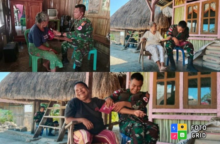 Wujud Kepedulian, Satgas Pamtas Yonarmed 12 Kostrad Berikan Layanan Kesehatan Bagi Masyarakat di Perbatasan RI-RDTL