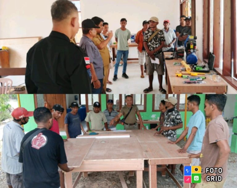 Dorong Produktivitas Pemuda Fatubenao di Batas RI-RDTL, Brimob Batalyon A Pelopor Atambua Beri Pelatihan Meubel HPL