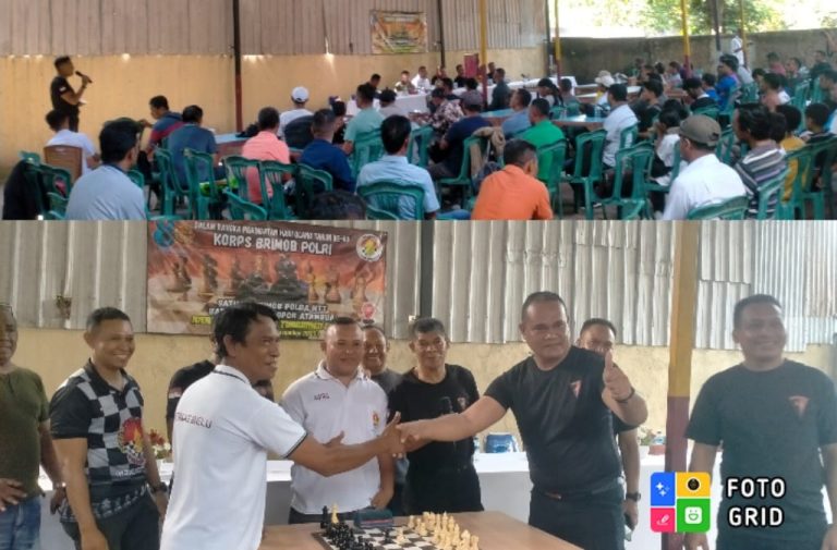 Semarak HUT Korps Brimob Polri ke-80, Batalyon A Pelopor Atambua Gelar Turnamen Catur Antar Kabupaten di Belu Perbatasan RI-RDTL