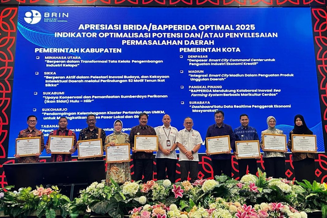 Tabanan Raih Apresiasi BRIDA Optimal 2025 dari BRIN : Bukti Sinergi Riset dan Inovasi Daerah