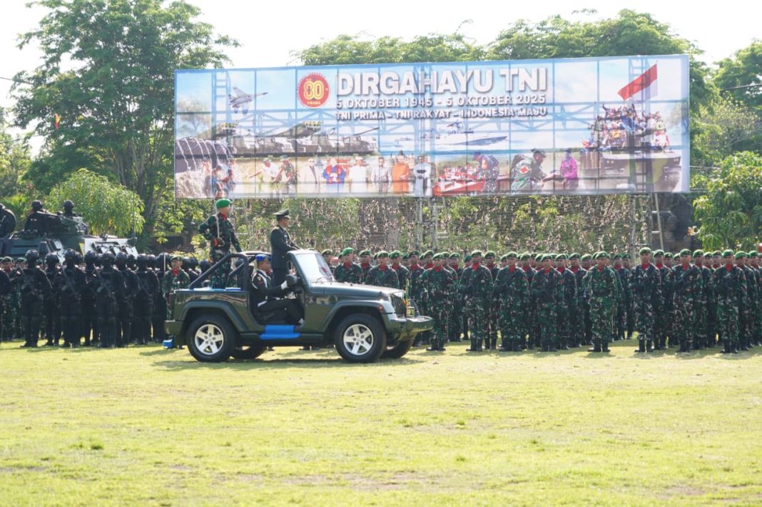 Kodam Udayana Gelar Upacara HUT ke-80 TNI, Wujudkan TNI Prima, TNI Rakyat, Indonesia Maju