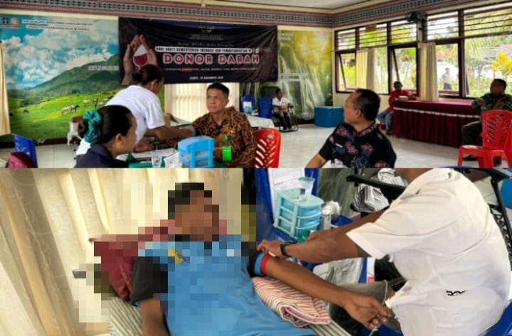Jelang Peringatan Hari Bakti Kemenimipas ke-1, Lapas Atambua Gelar Donor Darah