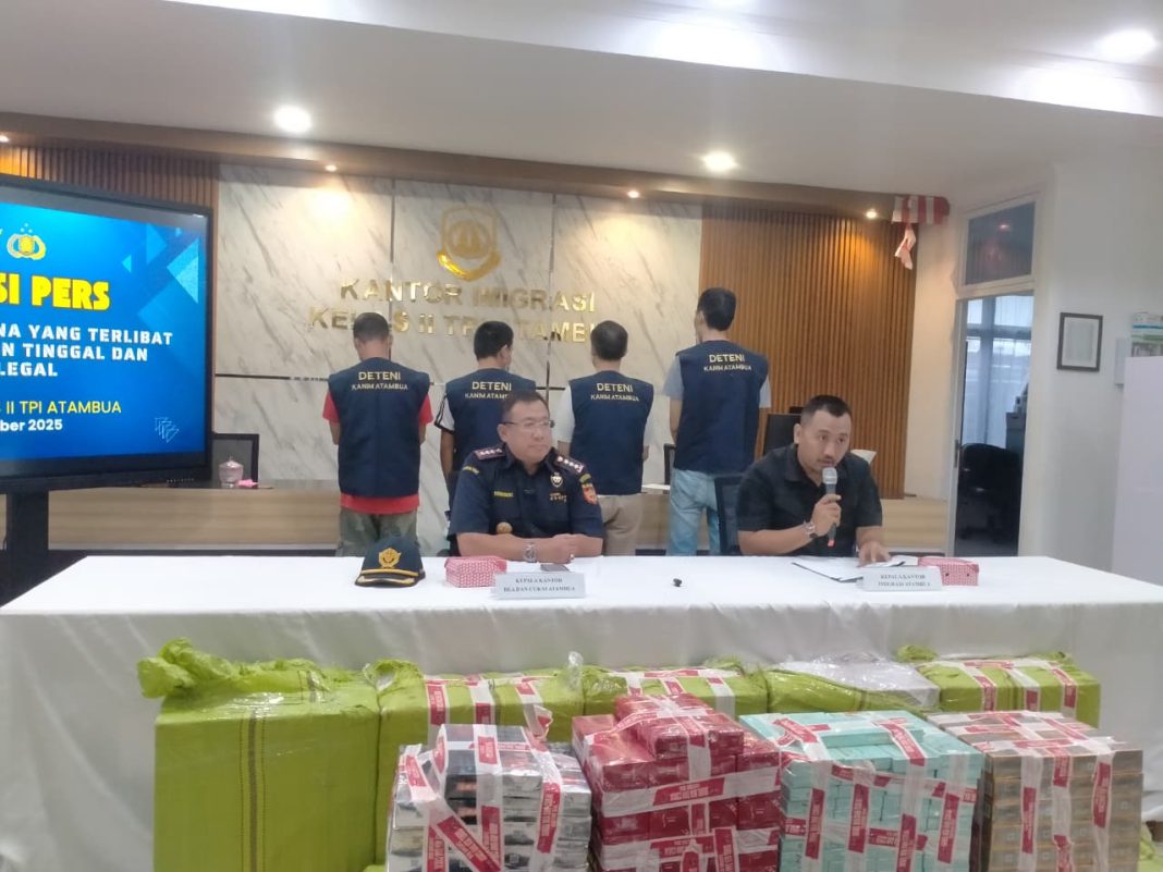4 WNA China dan Timor Leste Diamankan, Salahgunakan Izin Tinggal dan Perdagangan Rokok Ilegal