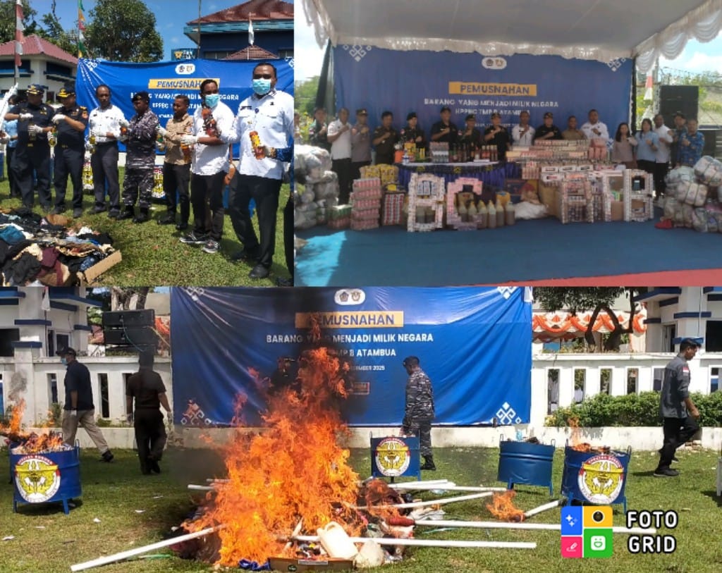 Bea Cukai Atambua Musnahkan Barang Ilegal Senilai 818 Juta Rupiah Hasil Penindakan Periode 2024-2025