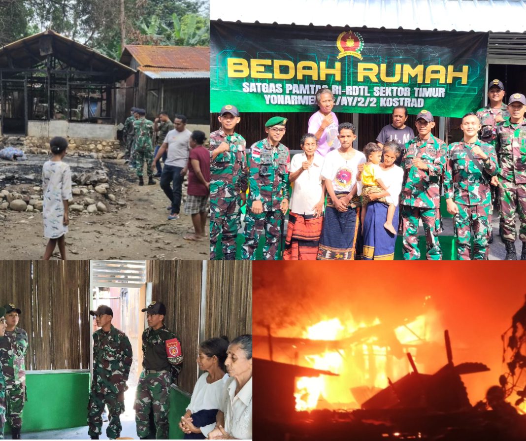 Kado Paskah 2026 Penuh Haru: Satgas Pamtas Yonarmed 12 Kostrad Serahkan Rumah Layak Huni bagi Korban Kebakaran di Fatubenao- Belu