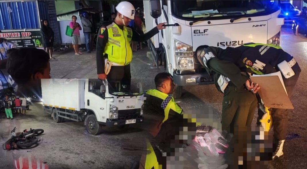 Diduga Lalai Saat Pindah Lajur di Motabuik Atambua, Sopir Truk Boks Tabrak Anggota TNI Kikav KKA