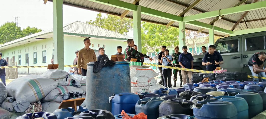Baru 10 Hari Bertugas, Satgas Pamtas Yonarhanud 14/PWY Gagalkan Penyelundupan 2 Ton BBM ke Timor Leste