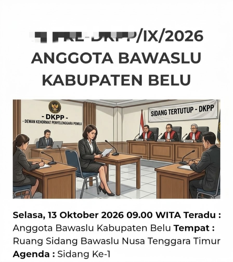 Usut Dugaan Kasus Kesusilaan, DKPP Gelar Sidang Tertutup Komisioner Bawaslu Belu di Kupang