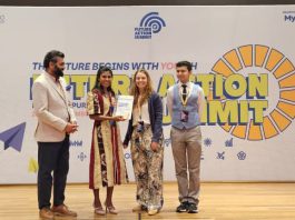 Maria Tuto Demon saat mengikuti kegiatan Future Action Summit 2025 di Kuala Lumpur Malaysia. Foto: Dok pribadi