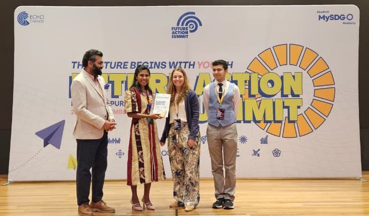 Maria Tuto Demon saat mengikuti kegiatan Future Action Summit 2025 di Kuala Lumpur Malaysia. Foto: Dok pribadi