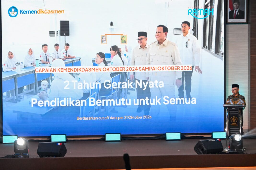 Dua Tahun Pemerintahan Prabowo-Gibran, Kemendikdasmen Perkuat Empat Dasar Peningkatan Mutu Pendidikan